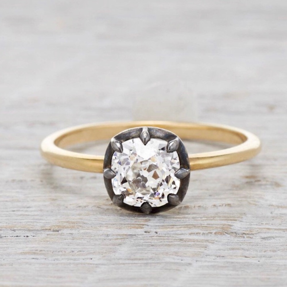 Erstwhile “One for You” Old Mine Diamond Engagement Ring - Picture 2 of 11